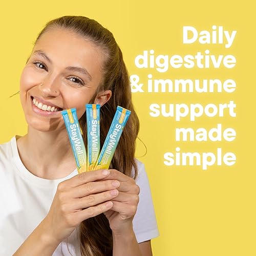 Miniatura 4 de Daily Nouri StayWell - Mezcla de bebida digestiva e inmunidad  Salud intestinal, digestión y alivio de la hinchazón  Probióticos, prebióticos,