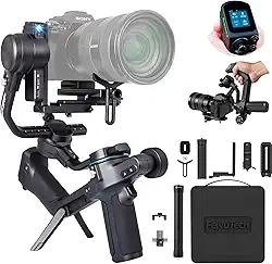 Kit estabilizador de cardan FeiyuTech SCORP 2 para câmeras DSLR e sem espelho, rastreamento de IA integrado, cardan de 3 eixos para Sony/Canon/Nikon/Fujifilm, máx. 2,5 kg, tela sensível ao toque
