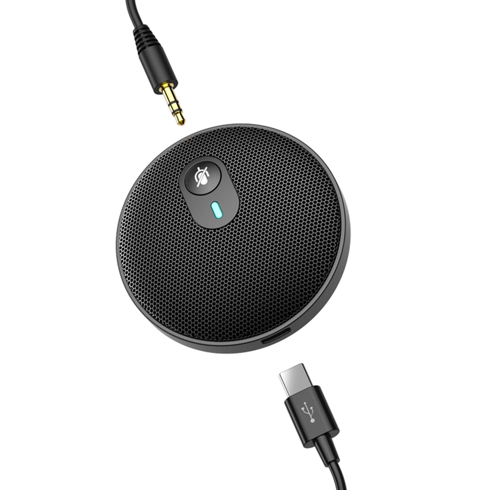 U3 USB Omni-Directional Condenser Microphone Mic for Meeting Busin Conference Computer Desktop Laptop PC Voice Chat Games Live Broadcast Sound Pick-up with AUX 3.5MM Ty-C Cable-picture-11