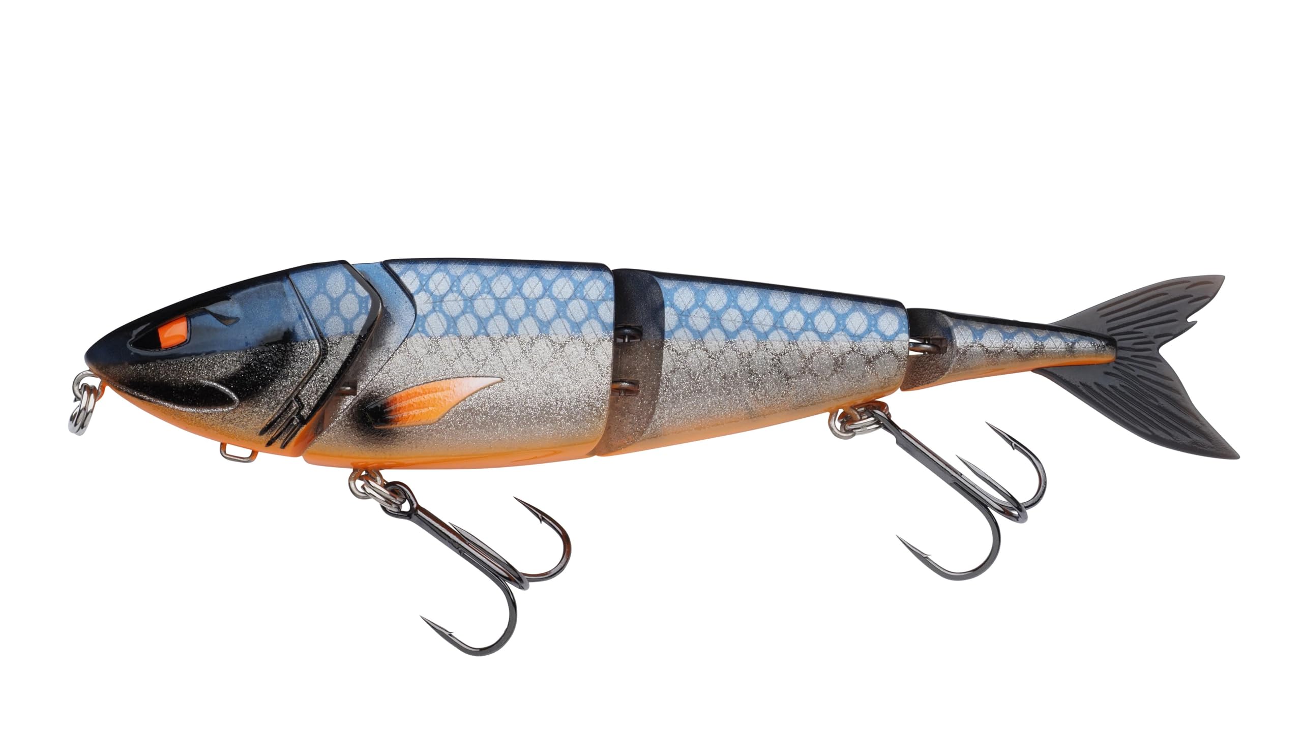 Berkley Zilla Swimmer 4-Piece Fishing Bait | S-Curve Action for Pike | Klip Lok® System for Adjustable Depth | Fusion19 Treble Hooks | 0.5–1.5 m Depth Predator Lure | 19 cm | 45 g | Two Tone Fegis