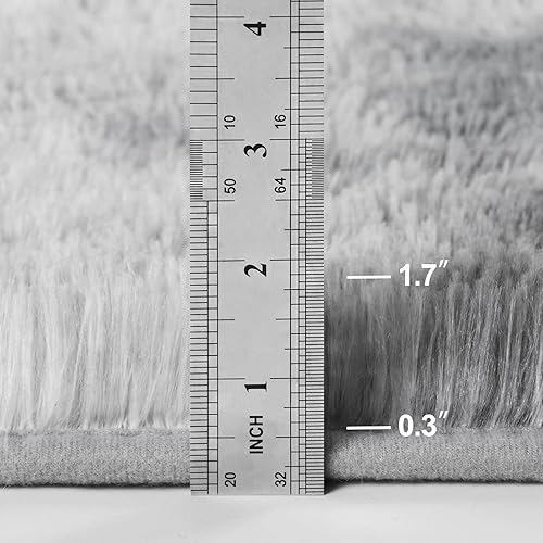 Miniatura 2 de Alfombras grandes de felpa de 8 x 10 pulgadas, alfombras peludas de felpa teñidas para sala de estar, alfombras peludas ultra suaves y esponjosas