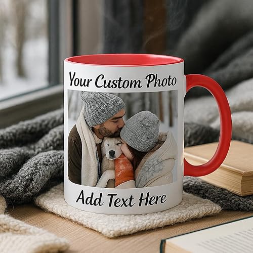 Miniatura 6 de Taza personalizada con la foto y tu texto preferidos. Puedes subir tu imagen con diversos diseños.