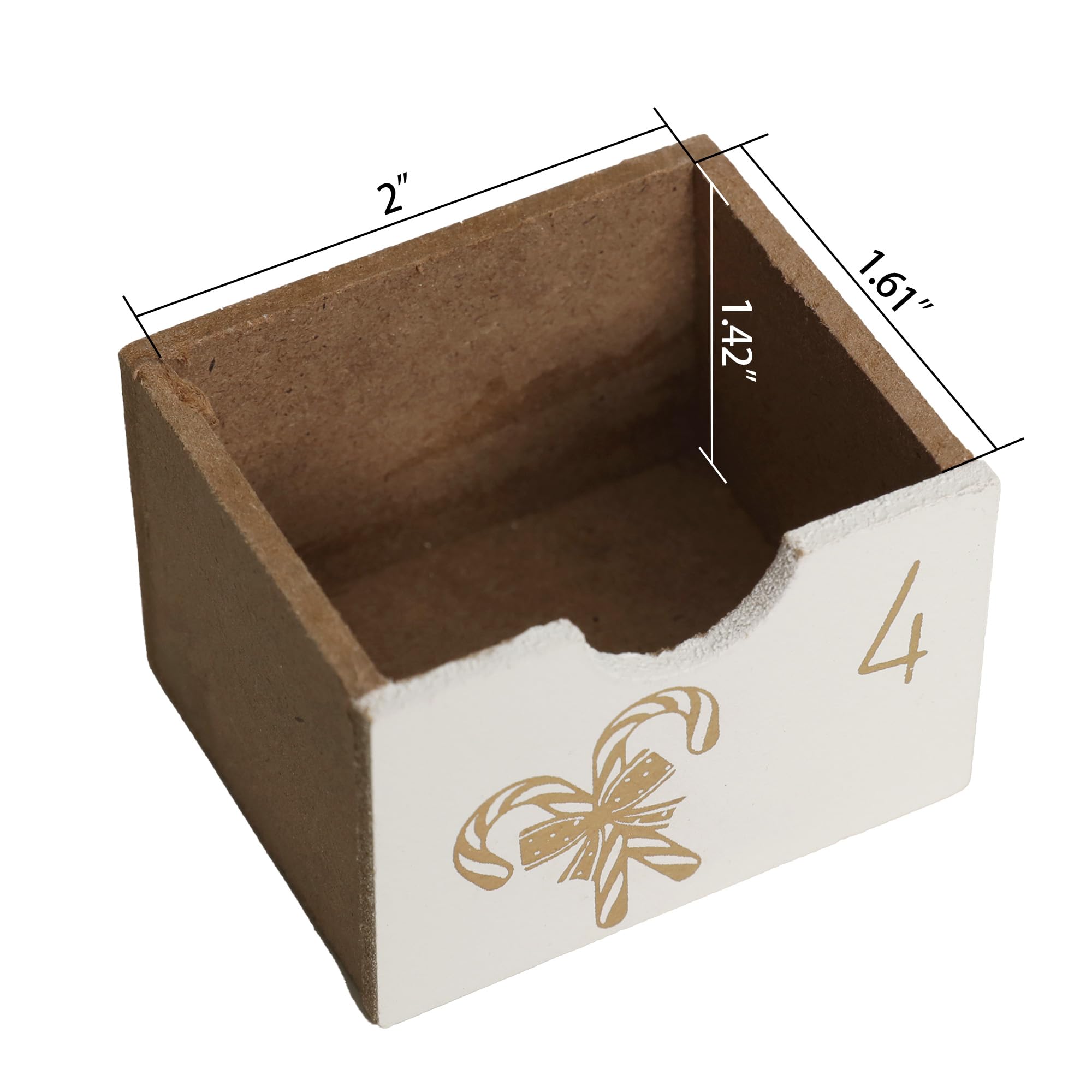 Weihnachts-Adventskalender aus Holz mit 25 großen Schubladen, Countdown bis Weihnachtsdekoration, große Größe, Xmas Countdown-Kalender 2024, handbemalt, nachfüllbar, Advent für