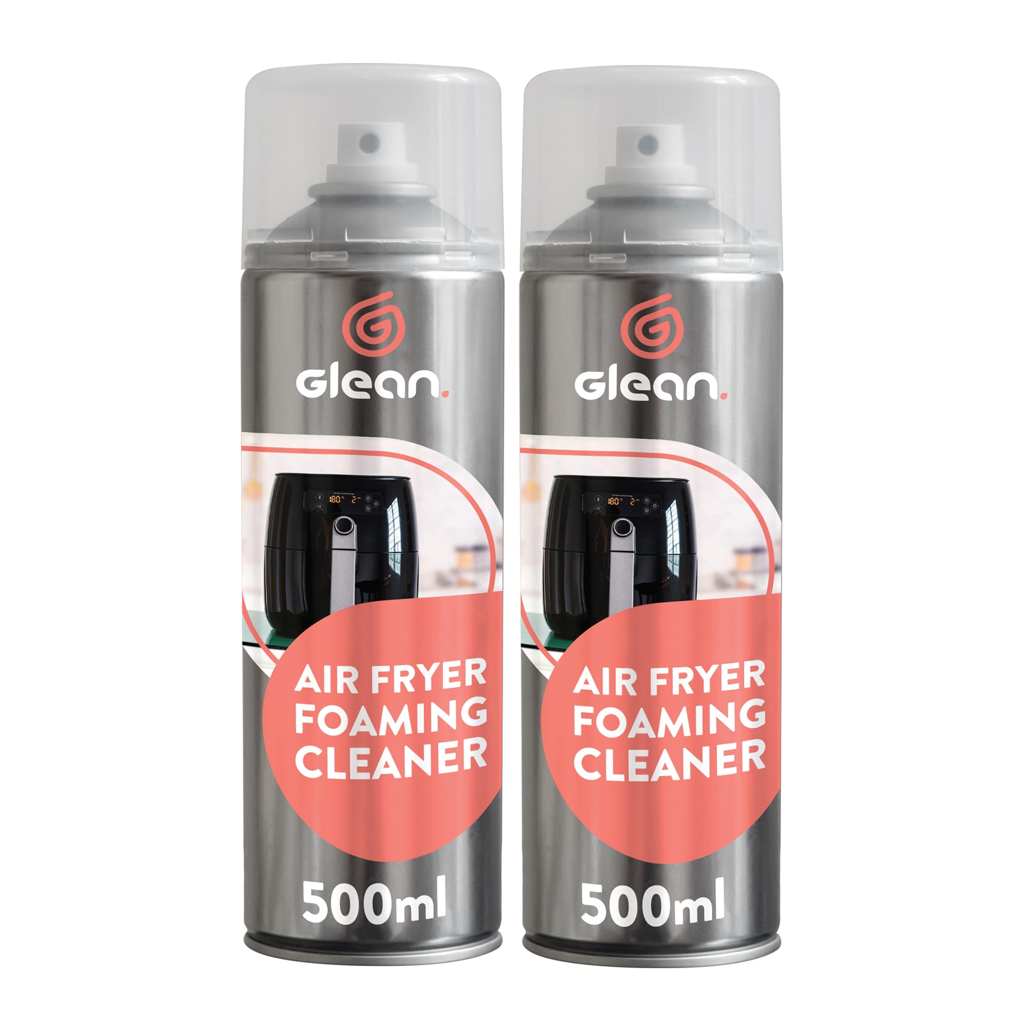 GLEAN Oven Rack, Grill, Air Fryer & BBQ Cleaner | Air Fryer Cleaner | Kitchen Cleaning Supplies & Degreaser Spray For Burnt On Grease & Food Spills | No-Scrub Formula | 2x400ml