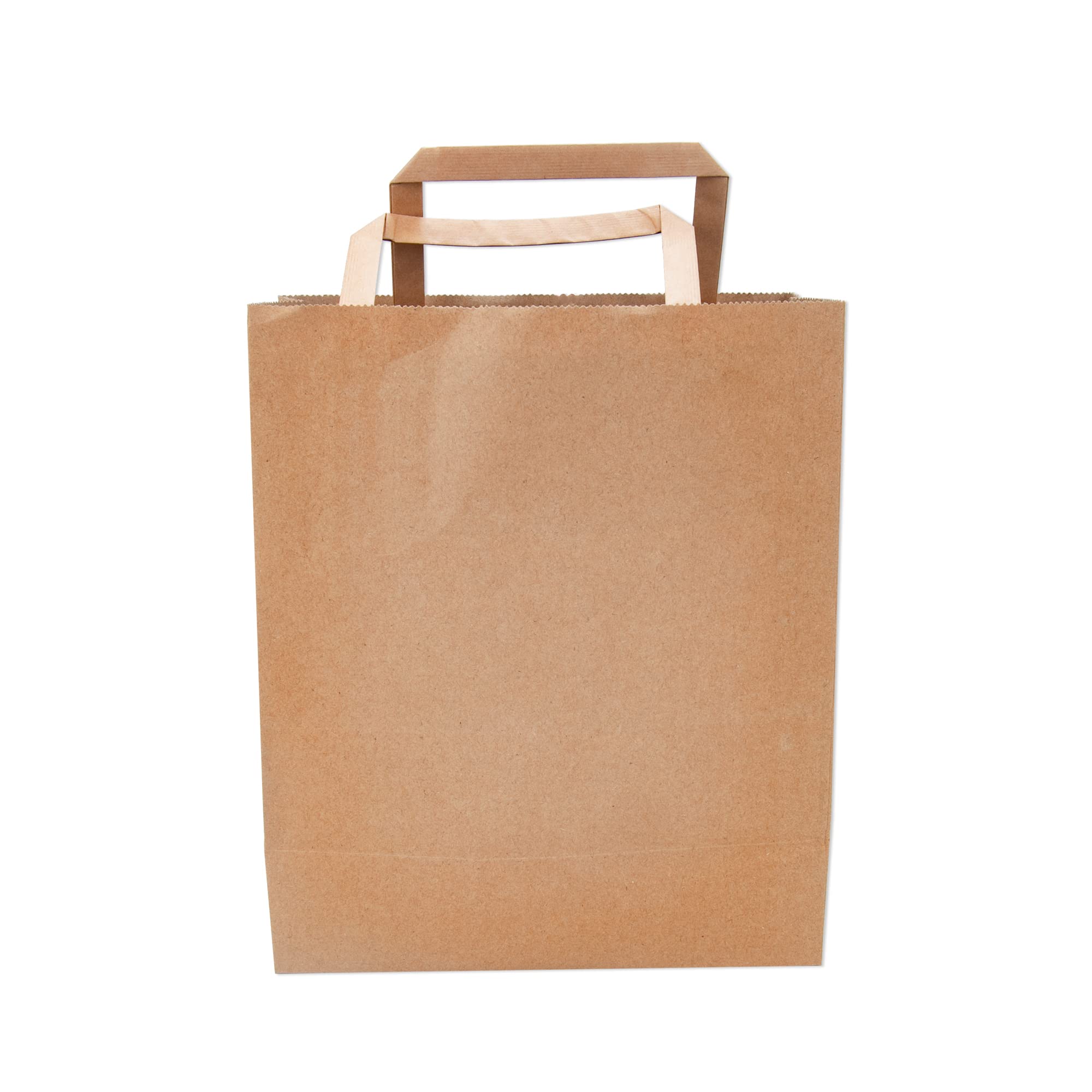 L LIKED Brown Paper Bags with Handles, Paper Gift Bags, Kraft Party Bags, Pack of 50-W18 xH 21.5 + D9cm for Gifts, Wedding