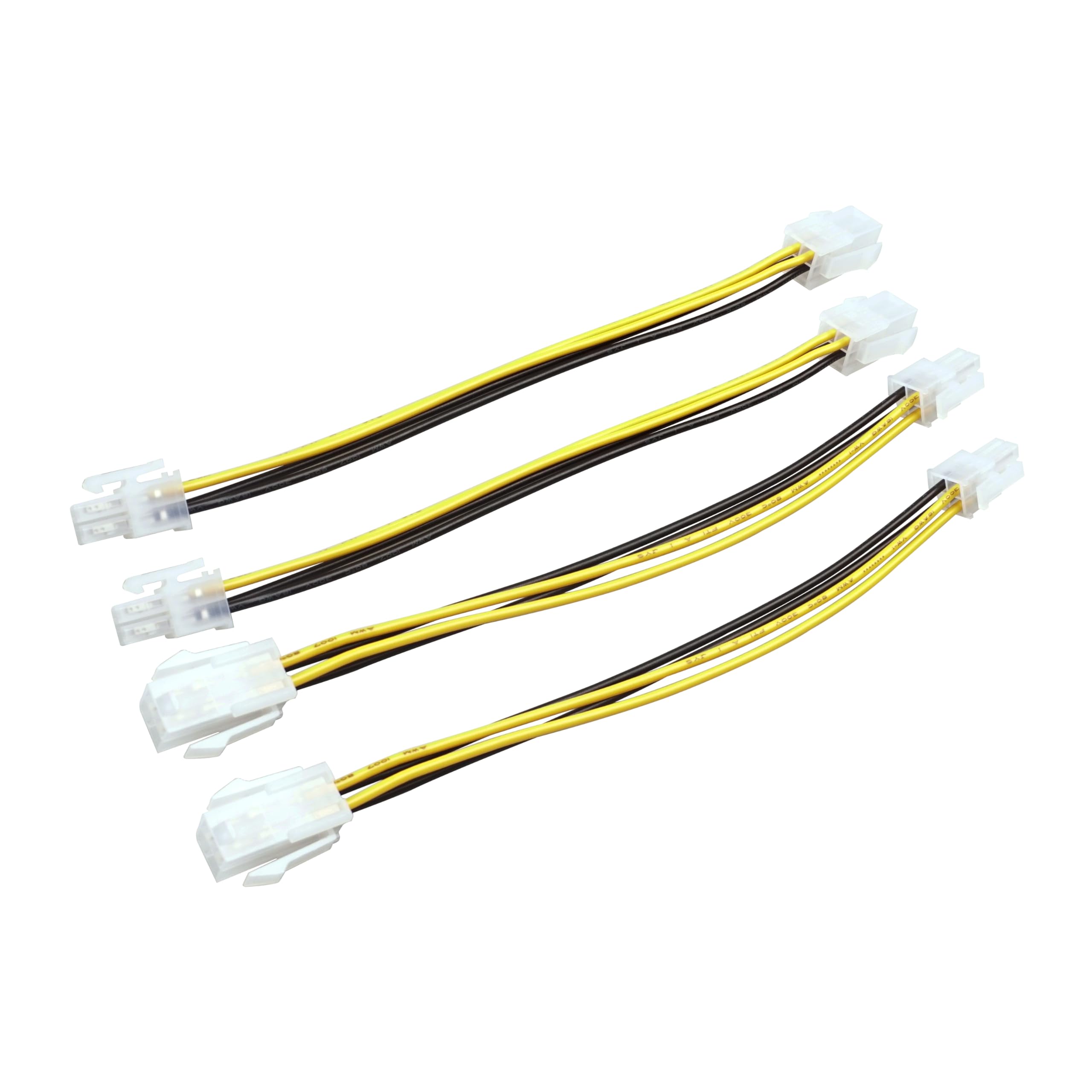 4-Pin ATX CPU 8 Inch Power Extension Cable (Pack of 4)