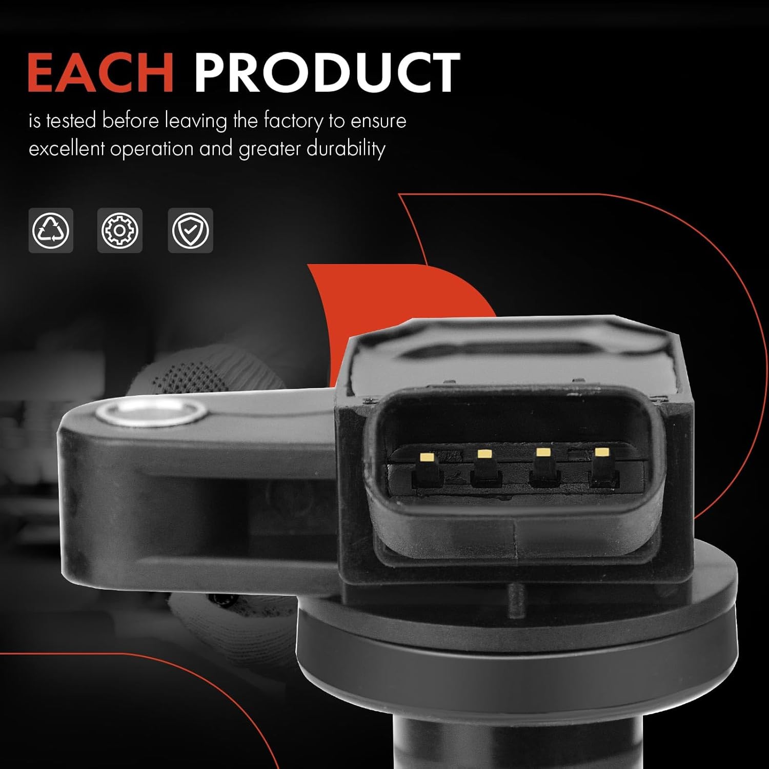 A-Premium Set of 8 Ignition Coil Pack Compatible with Toyota Tundra 2000-2009, Sequoia 2001-2009, 4 Runner 2003-2009 & Lexus SC430 2002-2010, GX470 2003-2009 [V8 4.3L/4.7L], Replace# 90919-02230