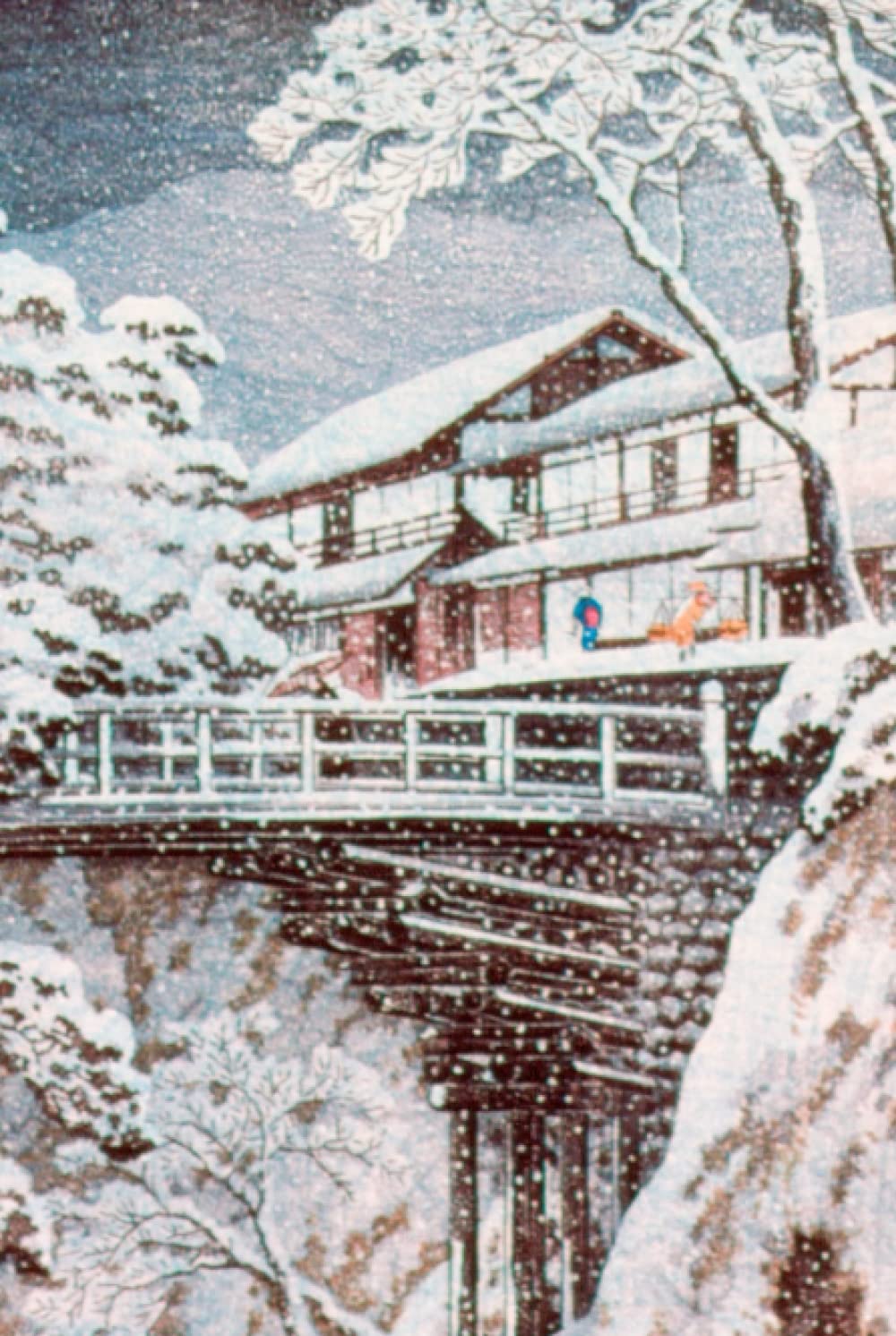 Hiroaki Takahashi Kōshū Monkey Bridge (1931), 120 Pages, 6” x 9” Lined Paper Journal/ Diary/ Notebook, Hardcover: Ideal for journaling, writing and ... for Art Lovers, Adults, College Students