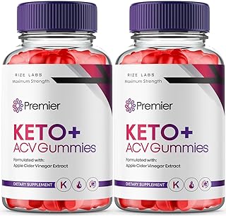 (2 Pack) Premier Keto ACV Gummies, Premier Blast Keto Gummies for Advanced Weight Loss, Premier Keto + ACV Gummies, Premier Keto ACV Reviews, Max Strength Premier Keto Plus ACV Gomitas (120 Gummies)