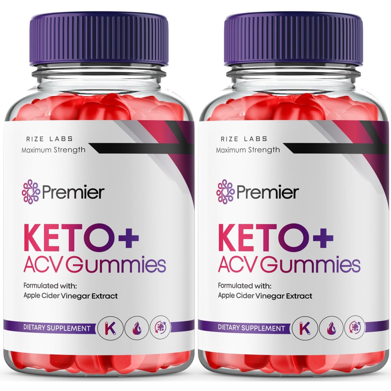 rize labs (Pack of 2 Premier Keto+ACV Gummies, Extreme 2000mg Keto Gummies for Advanced Weight Loss, All Natural Apple Cider Vinegar Supplement, Official Formula Review (120 Gummies)