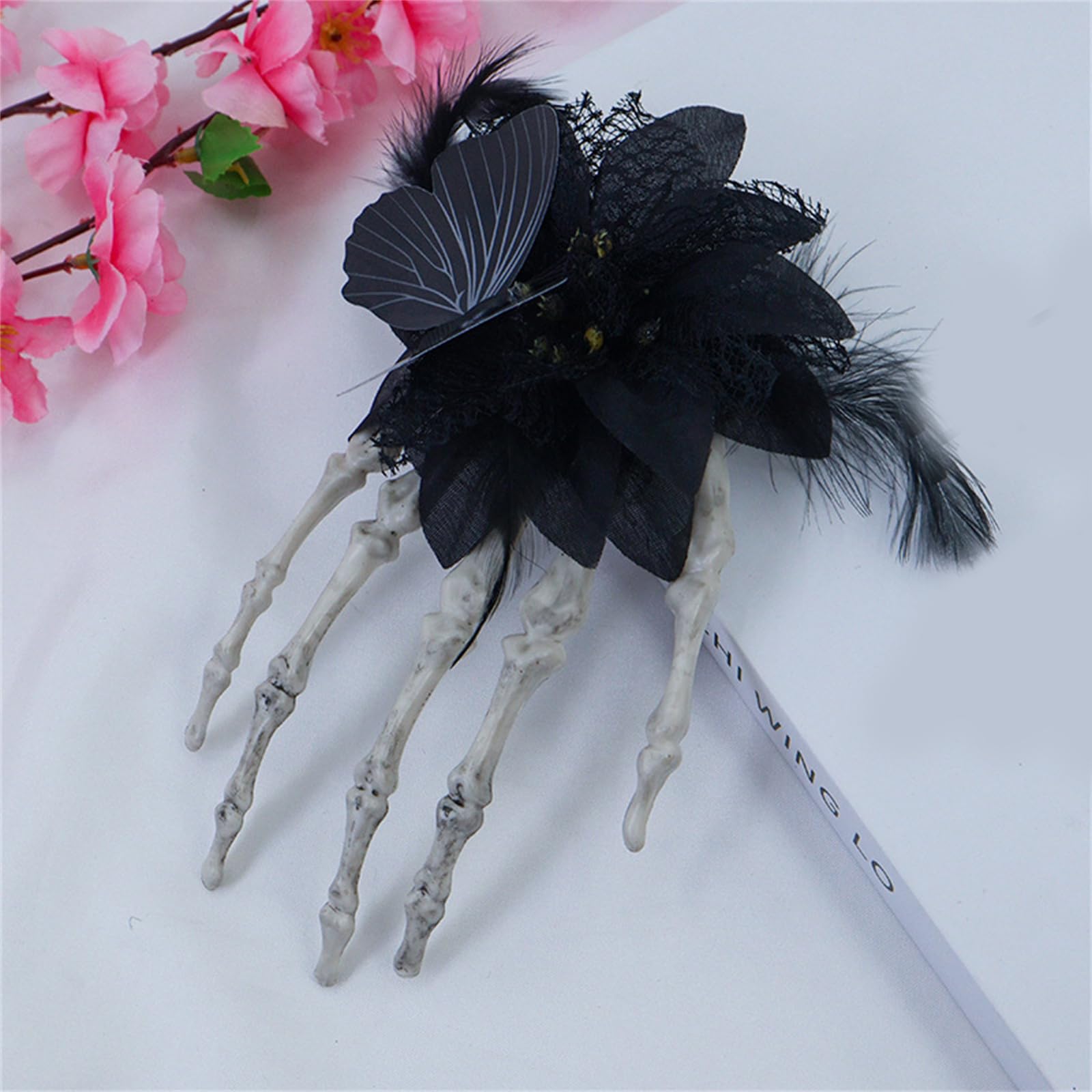 Amazon.co.jp: LXJLXD ハロウィン スケルトン ハンド ヘアクリップ