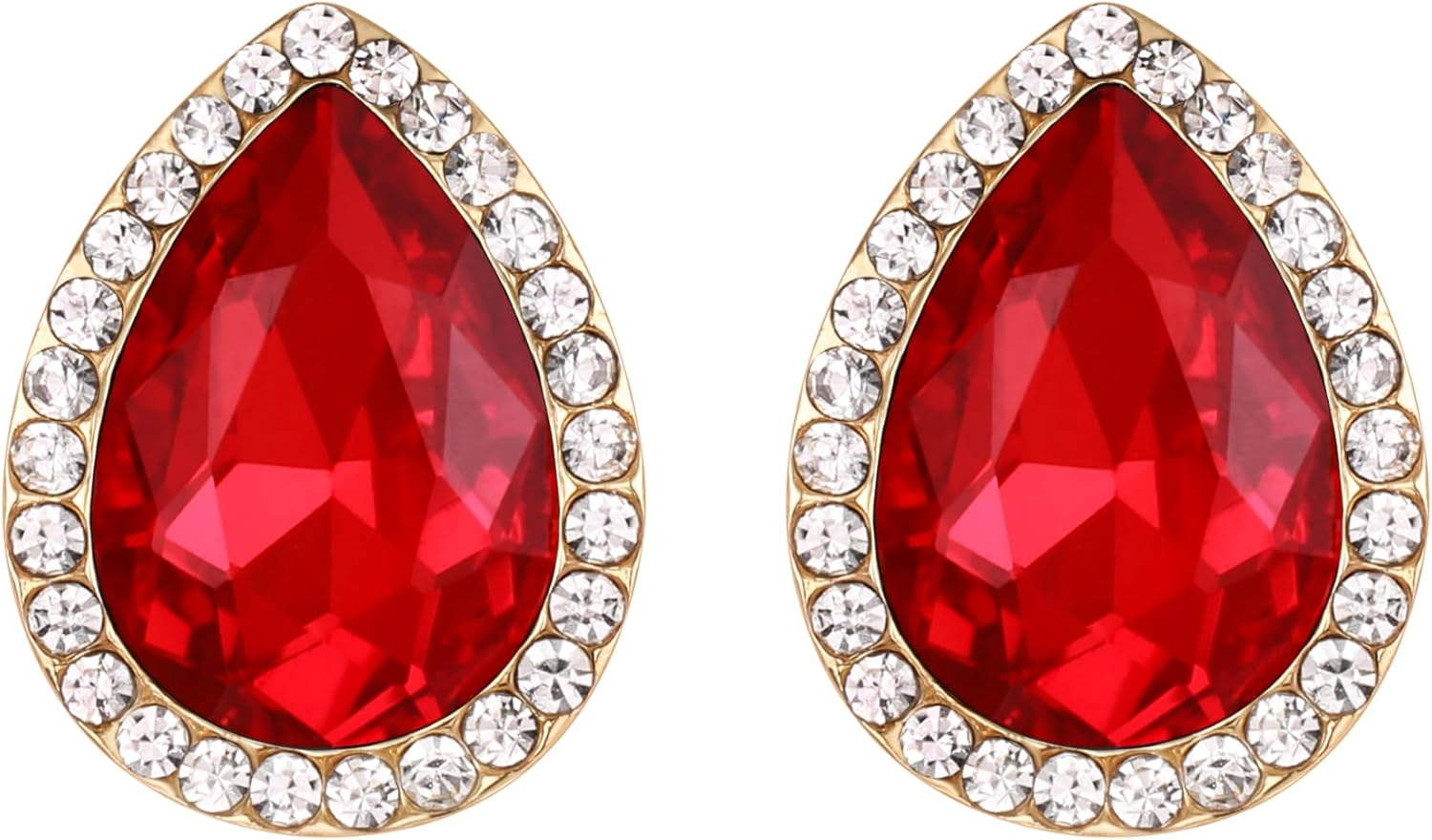 EVER FAITH Women's Austrian Crystal Wedding Teardrop Stud Earrings