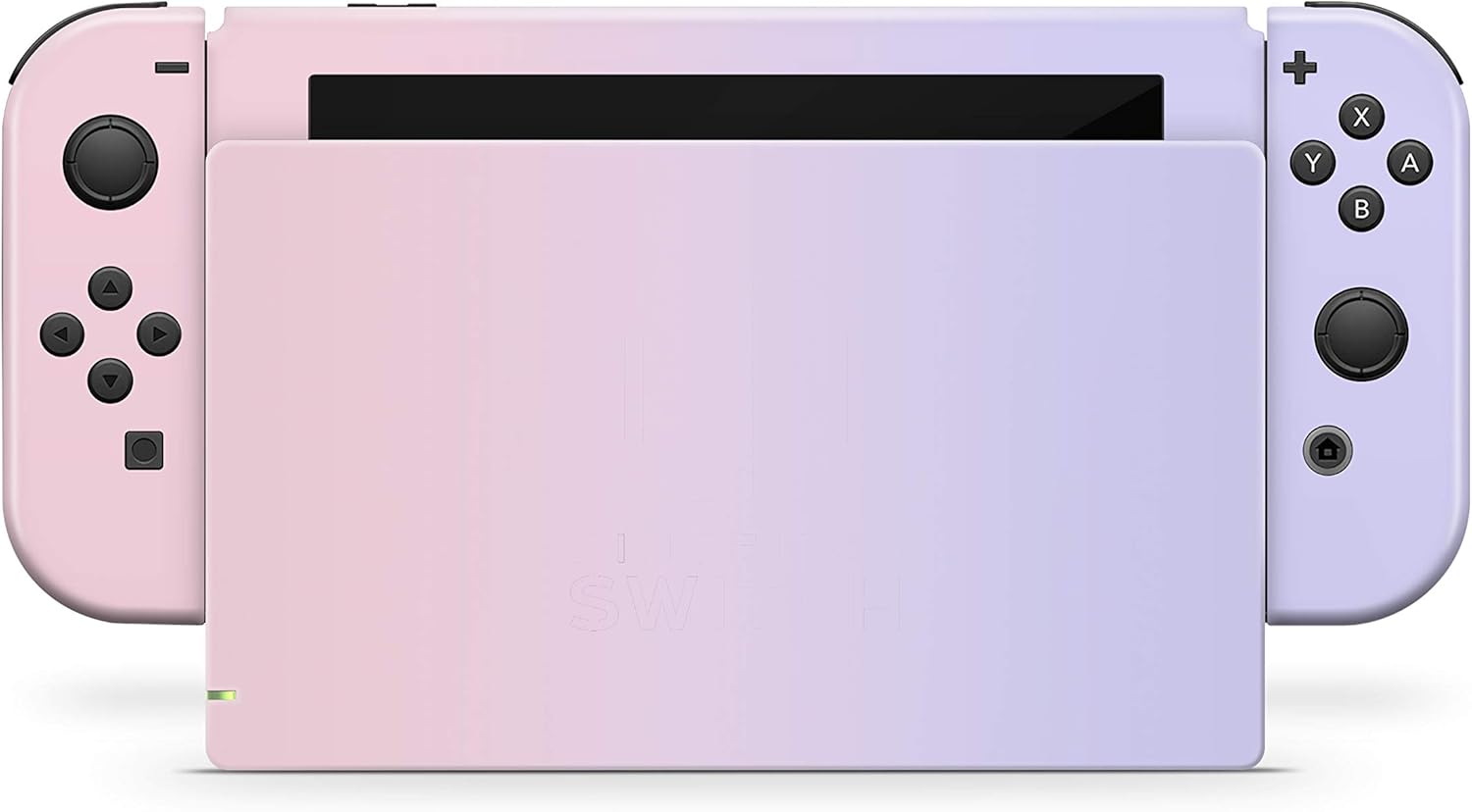 Tacky Design Duo Color Skin Compatible with Nintendo Switch Skin Wrap Cover, Pastel Pink and Purple Skin for Nintendo Switch Stickers, Premium Vinyl 3M Full Wrap Decal.