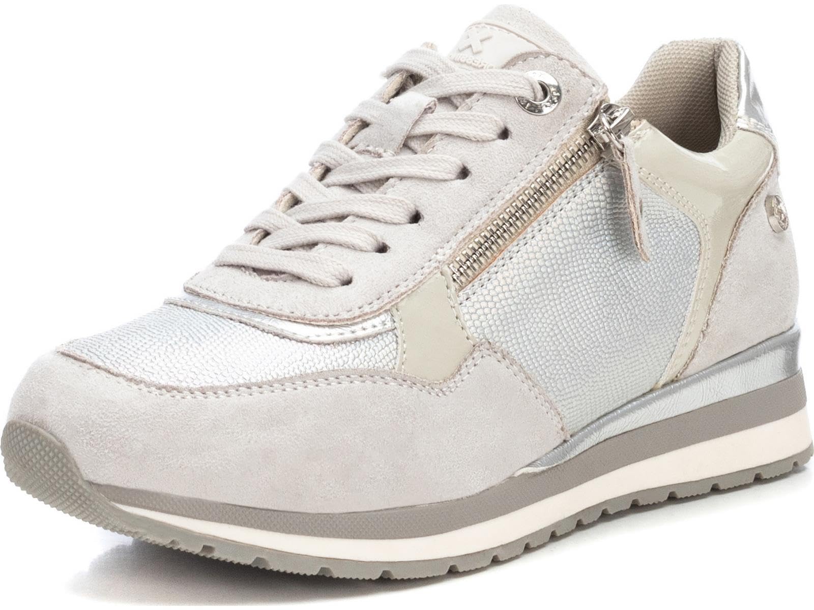 XTI - Women's Sneaker - Comfortable and Versatile Footwear - Casual Fashion, Ice, 7 UK