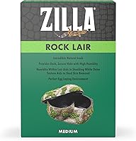 Vista 4 de Zilla Guarida de roca para terrario de mascotas, escondite para reptiles para lagartos, gecos y más, mediano