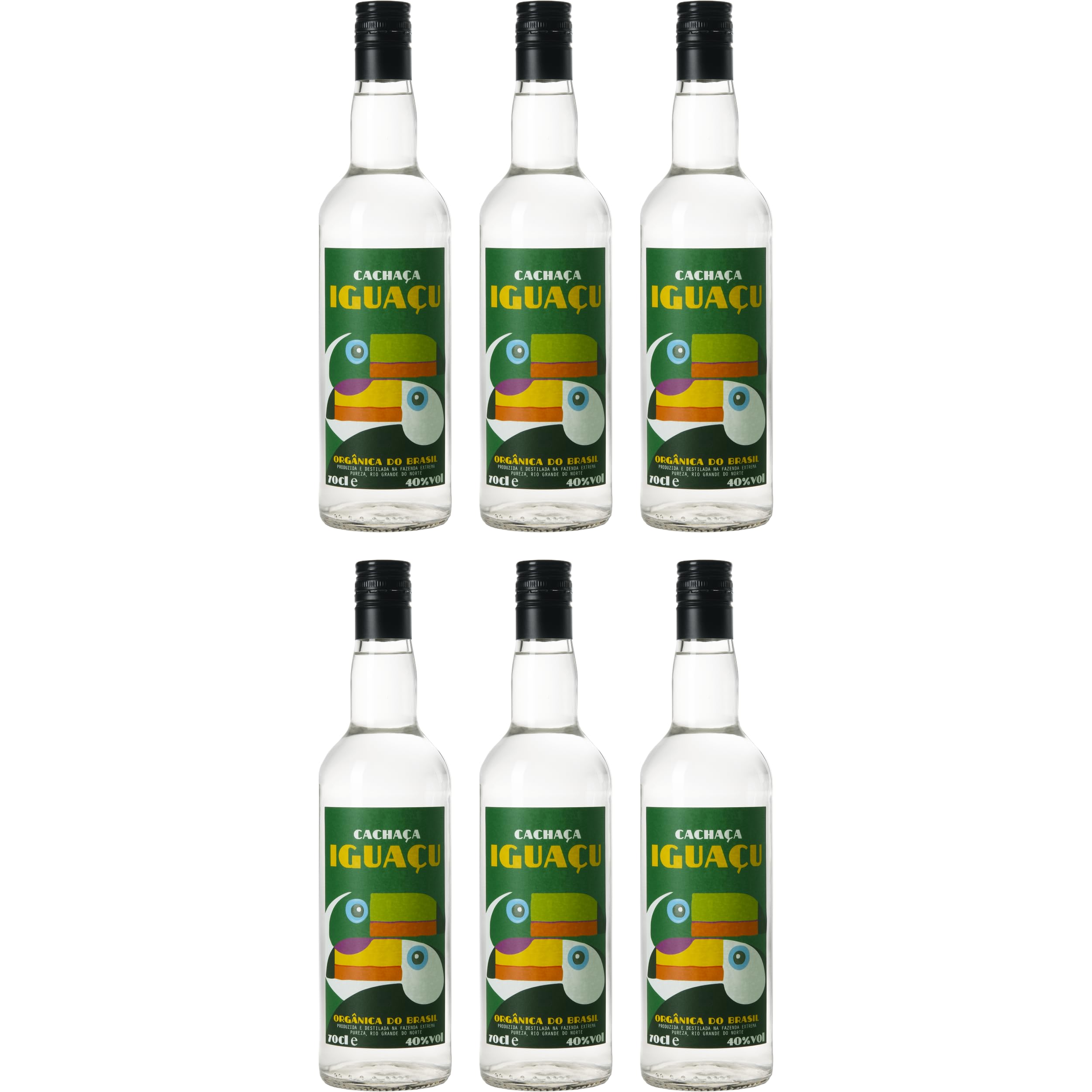 Iguaçu Cachaça Rum trocken BIO Schweiz inkl. FeinWert E-Book (6 x 0.70 l)