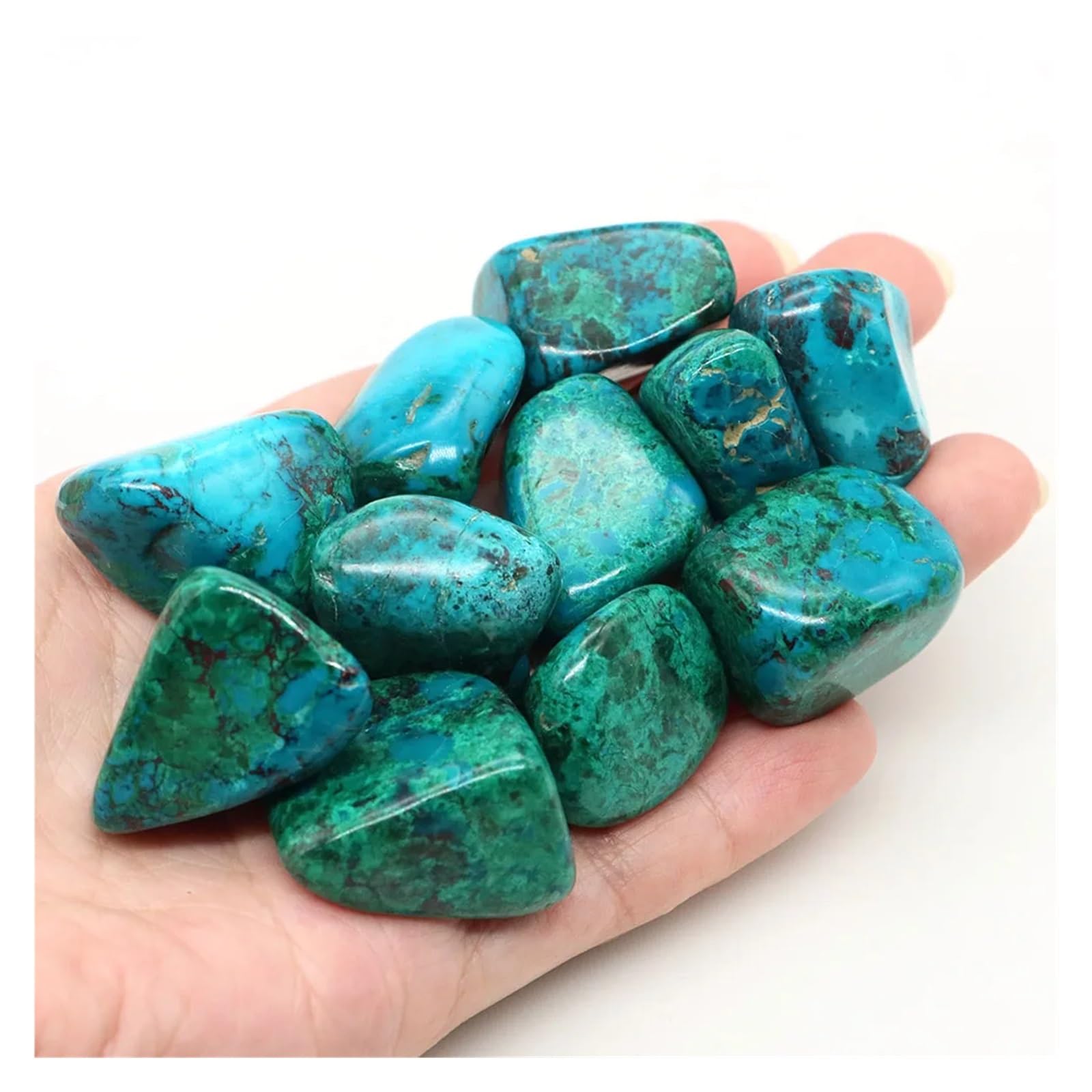 Piedras de Grava para peceras, Rocas pulidas caídas, Piedras Preciosas, Cristales, Acuario, jardín, Multicolor, 50g-1000g(Color 12,50g)