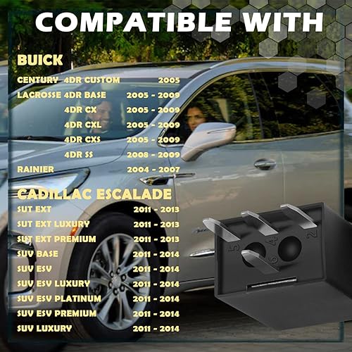 Miniatura 3 de 15016745 Relé AC de 4 pines para faros delanteros GM Chevrolet Trailblazer Buick GMC Fuse Module Probado Relé multiusos