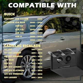 2PCS 15016745 4-Pin Headlight A/C Relay Fit for GM Chevrolet Trailblazer Buick GMC Fuse Module Tested Multi-Purpose Relay