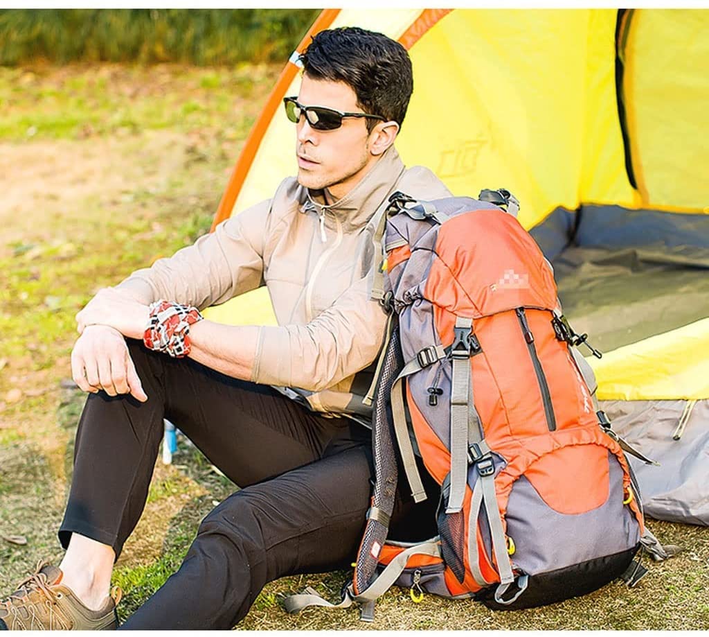 Bequemer 50 l Wanderrucksack, große Kapazität, Sport-Camping-Tasche, Tagesrucksack, stark und langlebig, leichter Outdoor-Rucksack für Damen und Herren, Reise