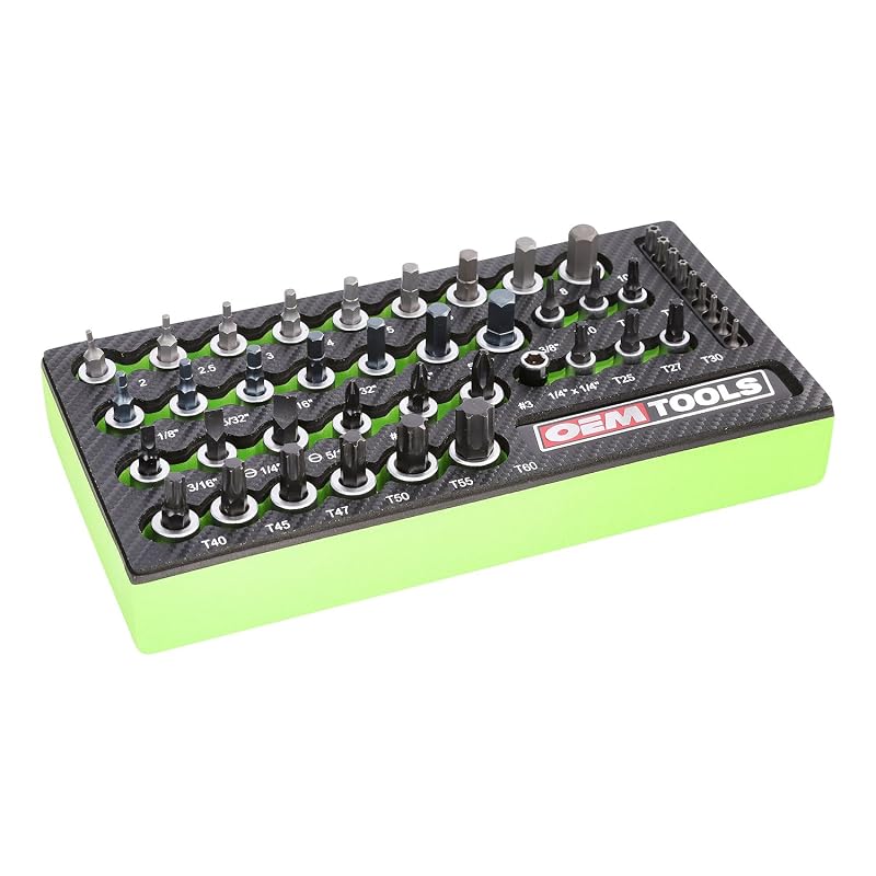 Kit de Soquetes Torx e Pontas Allen OEMTOOLS 23992 com Encaixes de 6,35 mm e 9,53 mm, 44 peças