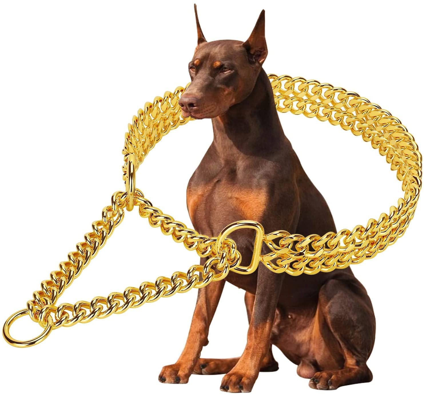 PSK PET MART Metal 2 Layer Dog Choke Chain Collar-24 Inch for Medium to Giant Dogs - Gold Color (Large Dog) (2 Layer) (B0C5JL11GD) Amazon Price History, Amazon Price Tracker