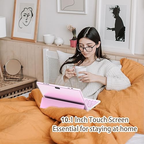 Miniatura 9 de Tablet 2 en 1 Tablets 10 pulgadas Android 12 Tablet Set con funda para teclado ratón Stylus Film, 4GB+64GB Tablets 10.1 "Tab 1280*800 HD pantalla