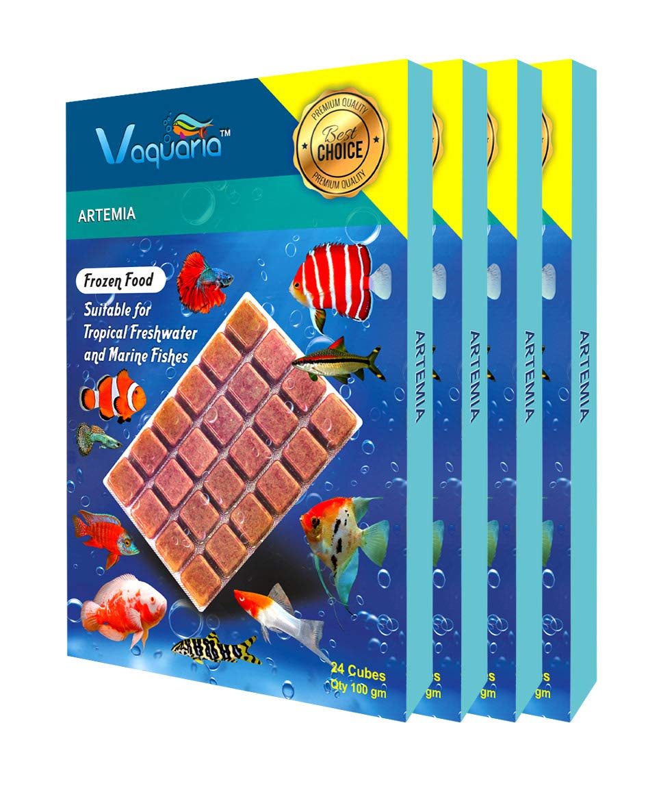 Frozen Artemia - 400g (100g×4 Blister Packs) Tropical Freshwater & Marine Fish Food