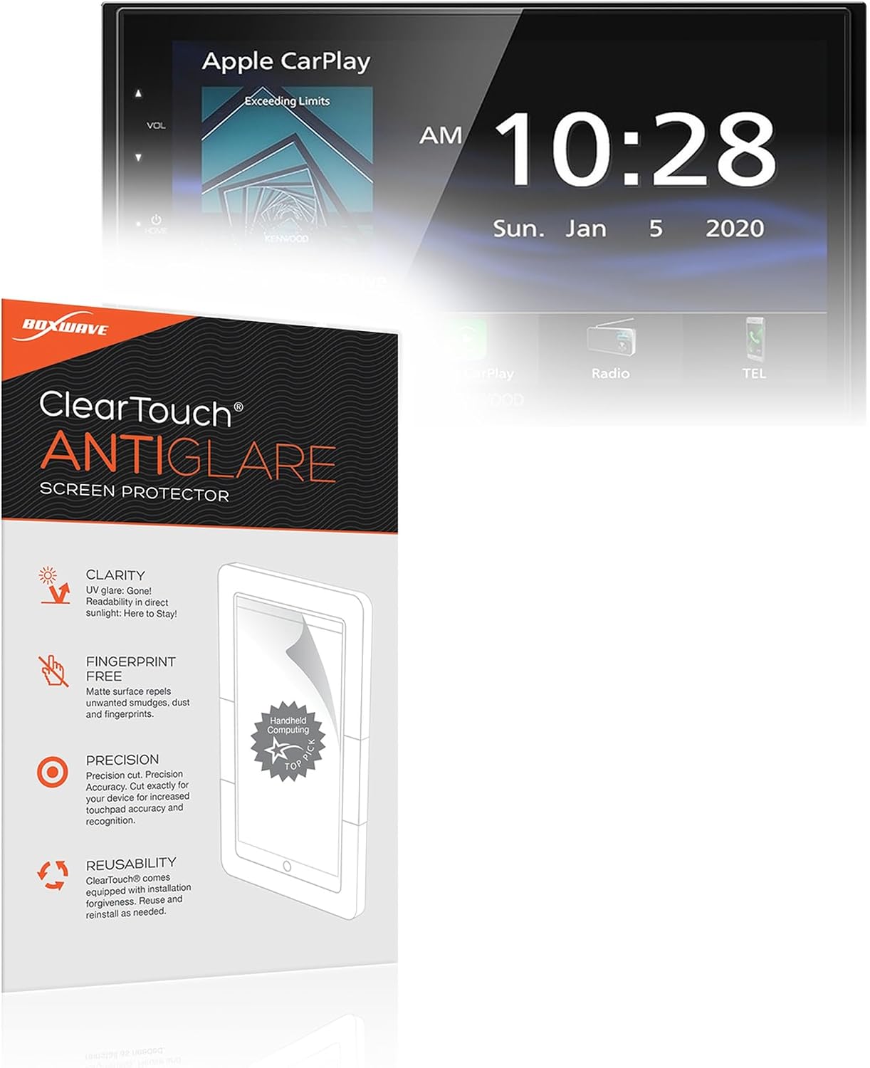 BoxWave Screen Protector Compatible with Kenwood DMX47S - ClearTouch Anti-Glare (2-Pack), Anti-Fingerprint Matte Film Skin