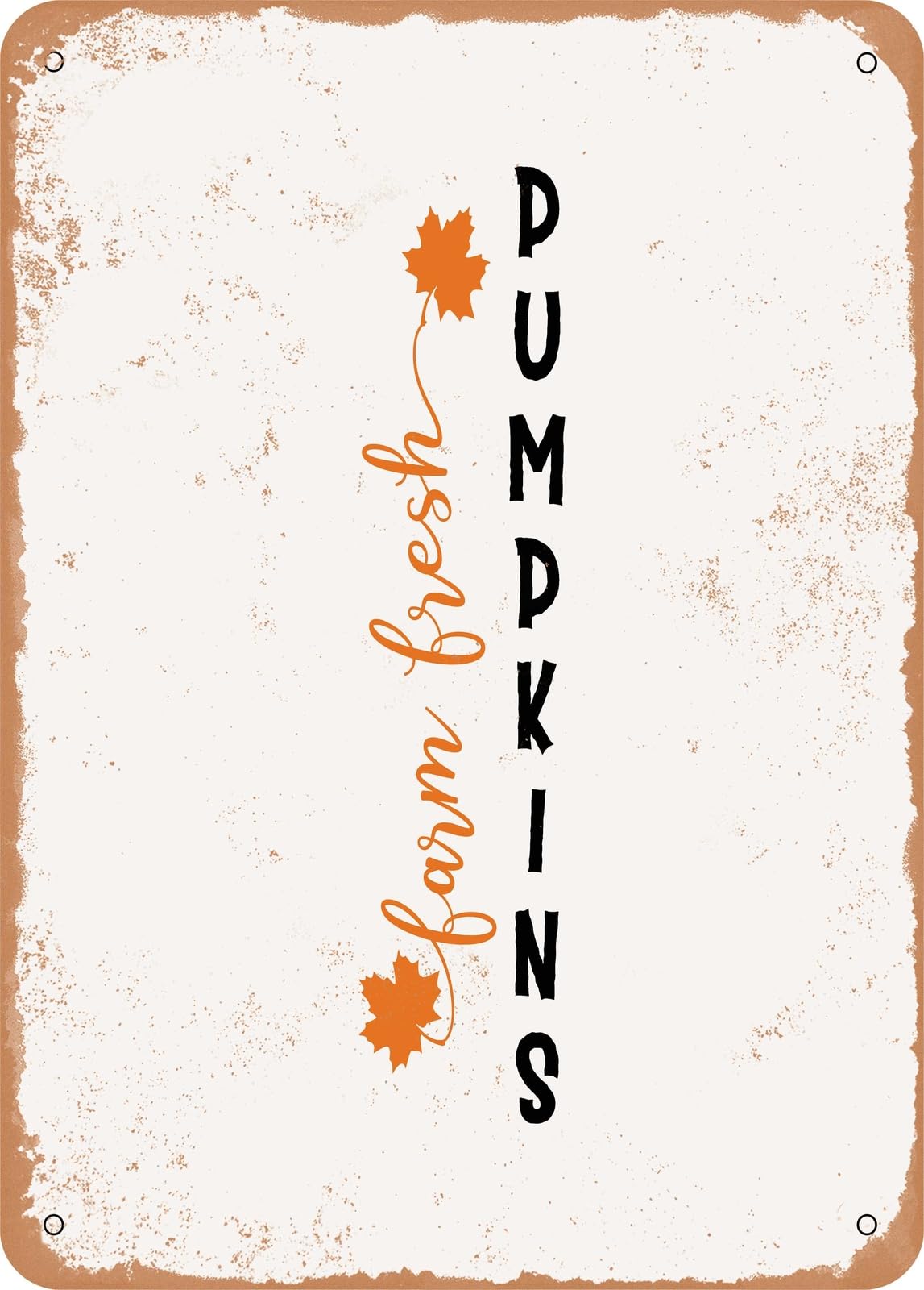 Miaomansenstore Metal Sign - Farm Fresh Pumpkins - 8 - Vintage Rusty Look Home Decor