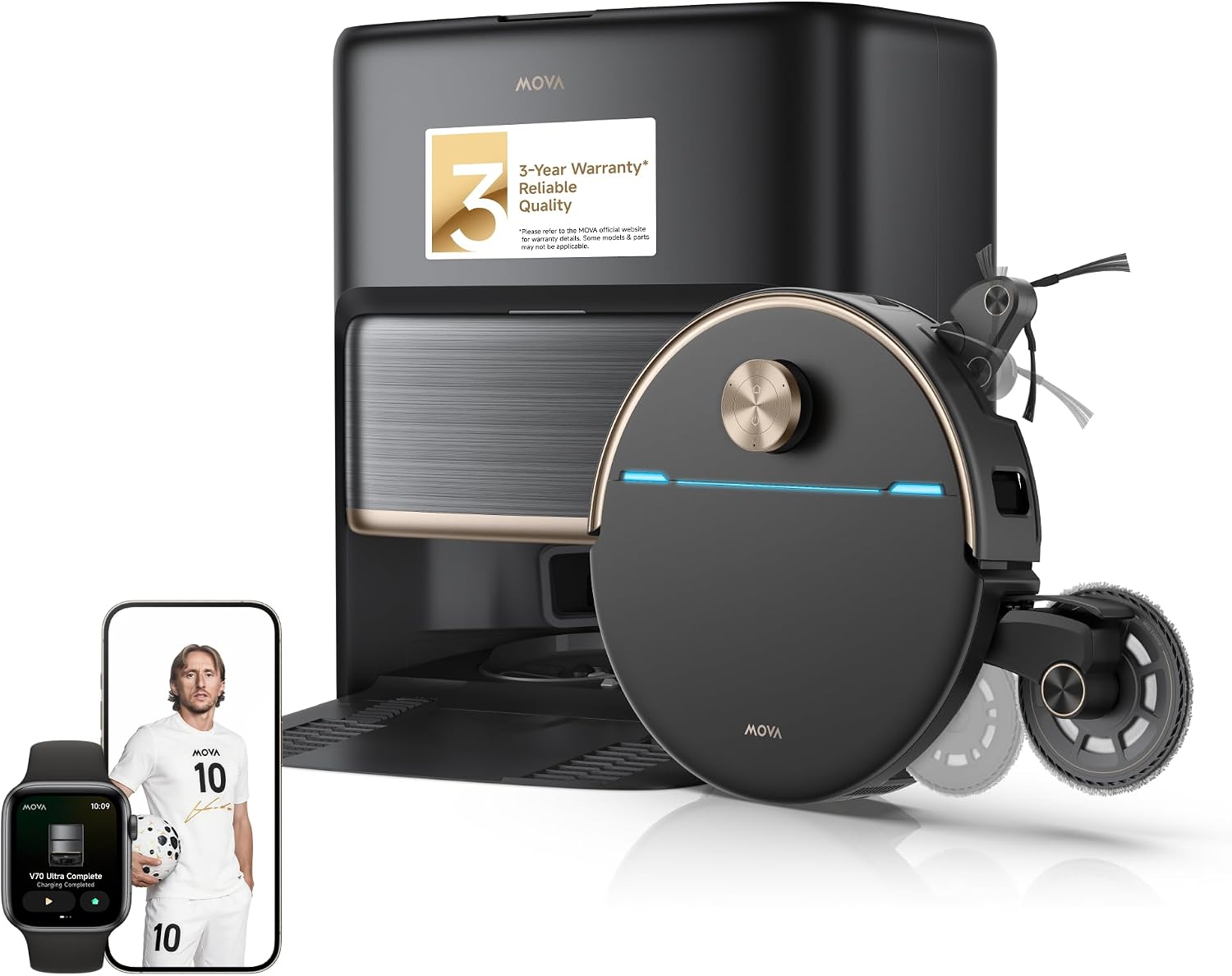 MOVA V70 Ultra Robot Vacuum and Mop with 42000Pa Suction Bagless Dock