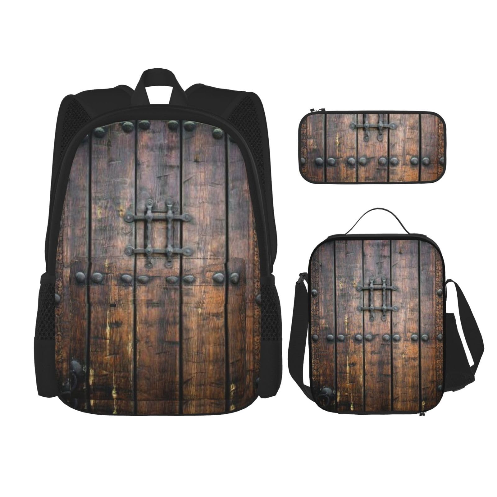 Onyx Stone Blassblaues Schulbücher-Set mit Lunchtasche, Federmäppchen, Reise, Laptop, Rucksack, Schultasche, 3-teiliges Set