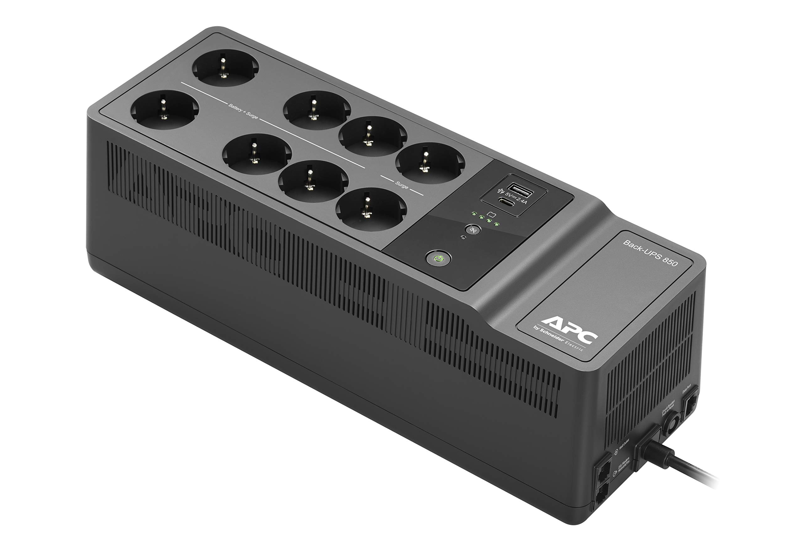 APC Back-UPS ES - BE850G2-SP - SAI de 650VA (con 8 Tomas schuko, y con un Puerto de Carga USB A y C)