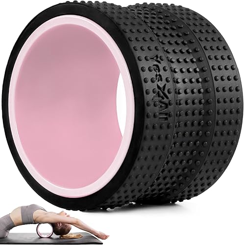 Miniatura 10 de Yes4All Yoga Wheel Roller, 500 lb Capacity Back Cracker Roller for Comfort HIPS & Neck, Available in 6”/10”/12” Sizes Negro - Menta,6 pulgadas -