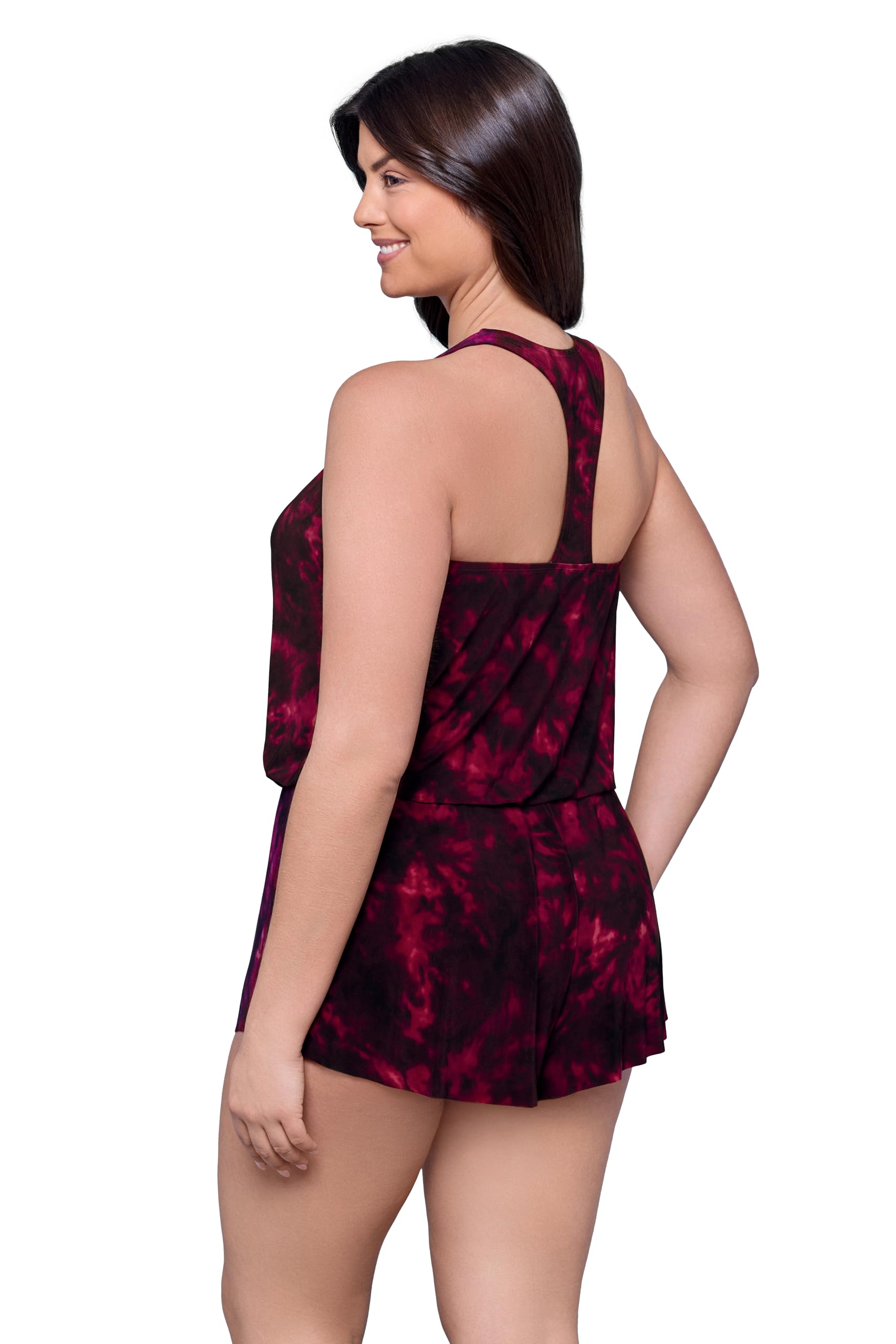 Aqua Green Damen Racerback Swim Romper Badeanzug