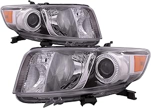 HEADLIGHTSDEPOT Chrome Housing Headlights Compatible with Scion xB 2011-2015 Includes Left Driver and Right Passenger Side Headlamps
