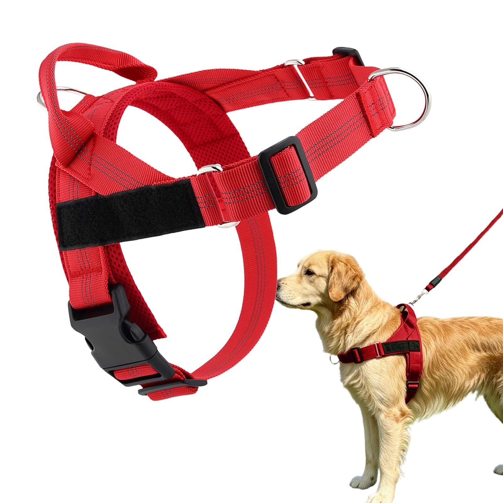 ParoPet No Pull Dog Harness, Adjustable Front Clip Breathable Pet Walking Vest Harness with Secure Buckle, Escape Resistant Comfort Dog Harness for Medium Large Dogs Daily Walking Training Travel