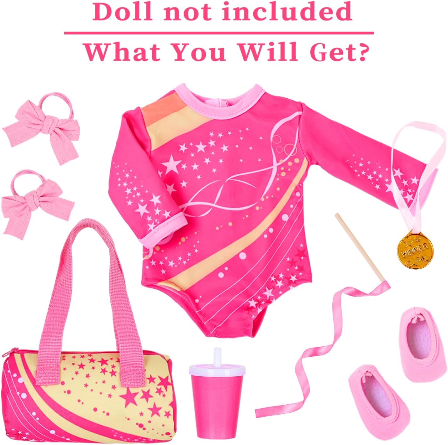 UNICORN ELEMENT 8 Pcs Gymnastics Doll Clothes Set for 18 Inch Dolls image 2
