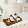JUIOETURP Bandeja Decorativa de Madera de Pino con Asa, Bandeja Rectangular de Madera para Servir Desayuno en Cama, Mesa de Centro, Mesa de Comedor o Cocina - Perfecta para Sala de Estar, Dormitorio y Decoración de Entrada (Café) 5