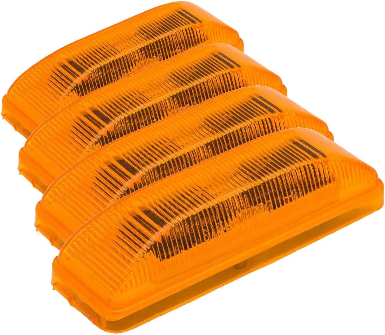 Lumitronics RV Model 19 Series Thin Line Sealed LED Marker/Clearance Light (Amber) (Pack of 4)