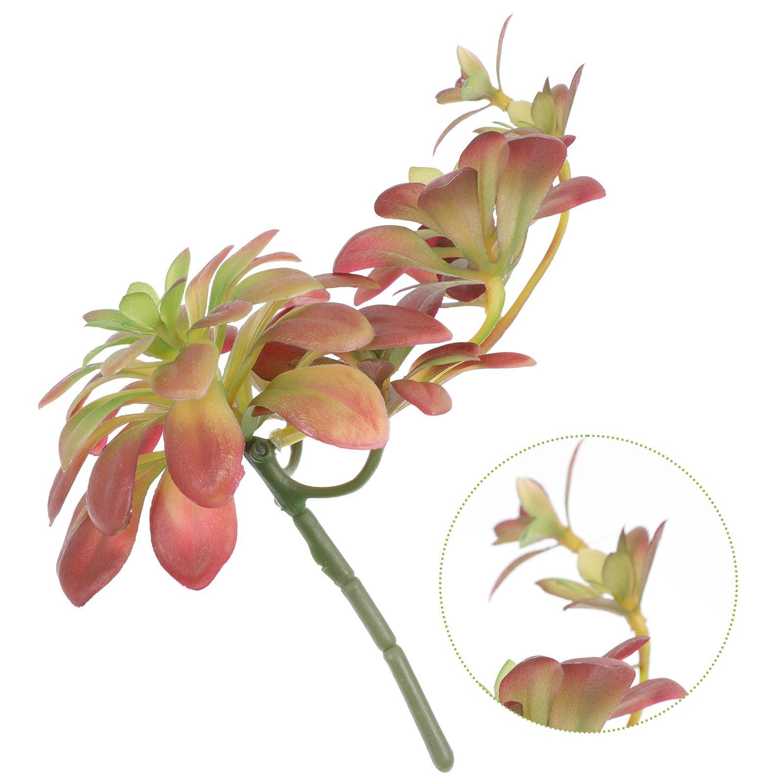 Plante Artificielle Succulente 27cm Marron en Plastique Réaliste | Vitrine et Composition de Fleur, Déco Intérieure Maison, Style Réaliste, 1 Pièce