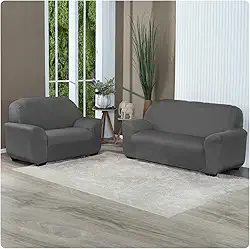 Capa Para Sofá Grossa em Malha Gel 2 e 3 Lugares Cores Diversas (Cinza Escuro)