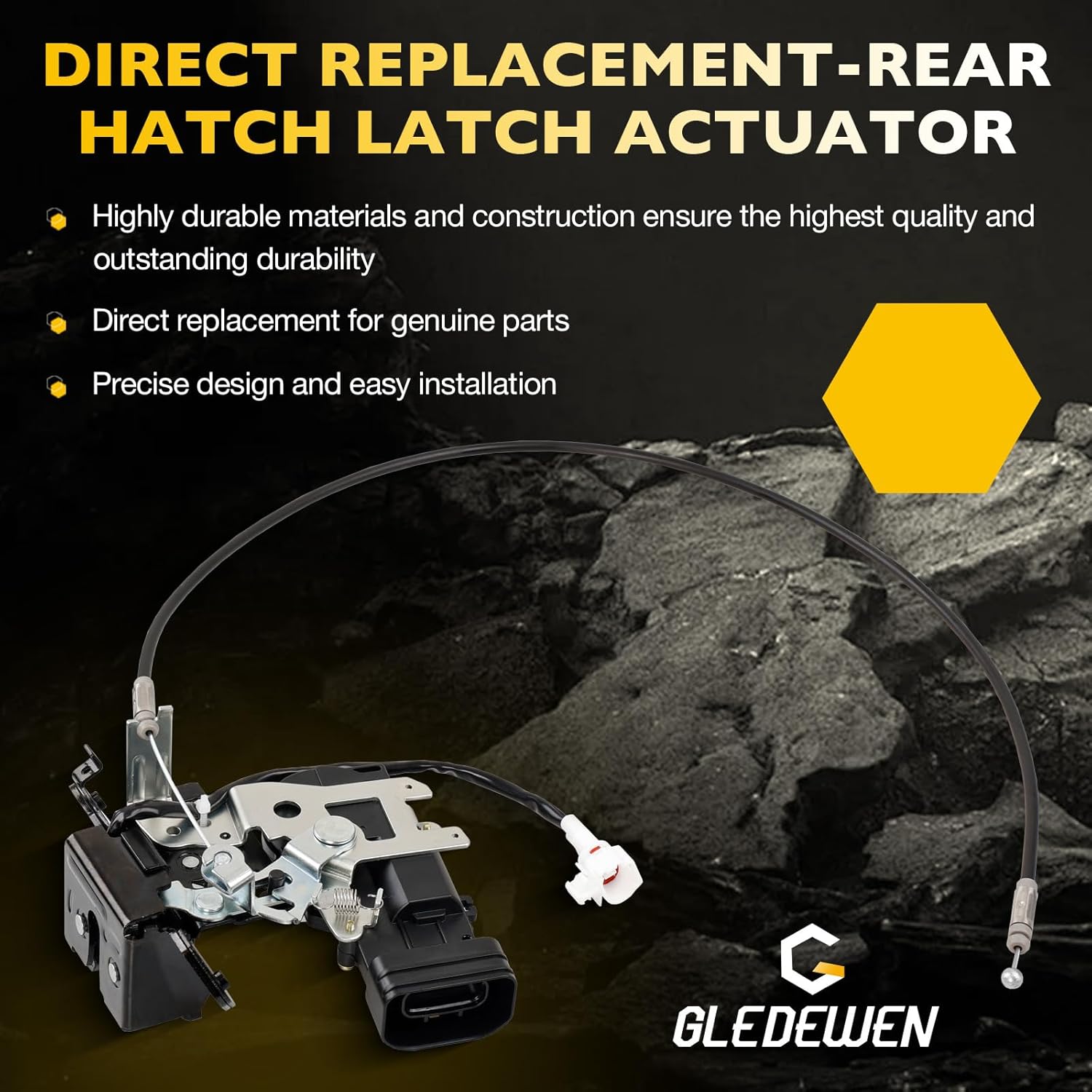 Rear Tailgate Latch Door Lock Actuator Assembly for 2001-2007 Toyota Sequoia Rear Hatch Latch Replaces# 69301-0C010, 64680-0C010, 693010C010, 931-861, 746-848, 69150-0C010