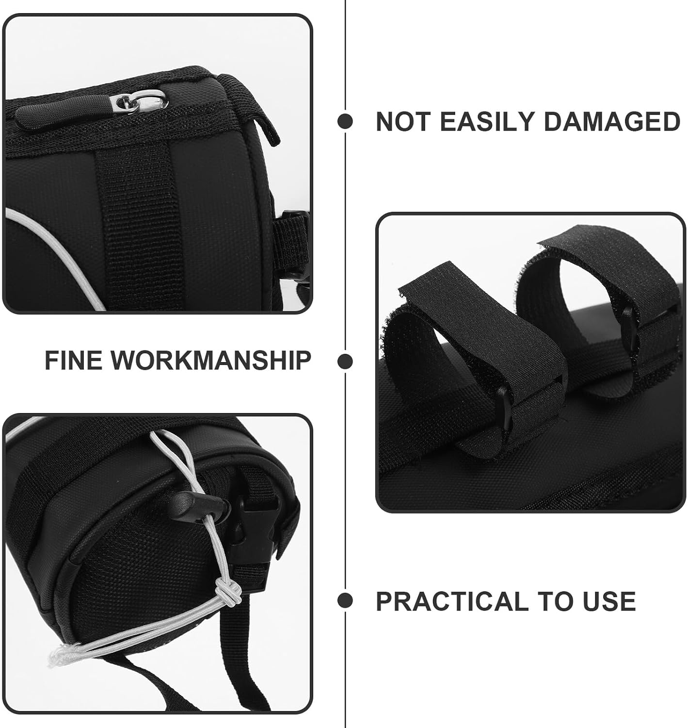 Bike Crossbar Front Bag with Phone Film, Wear-resistant Fabric Storage image 3