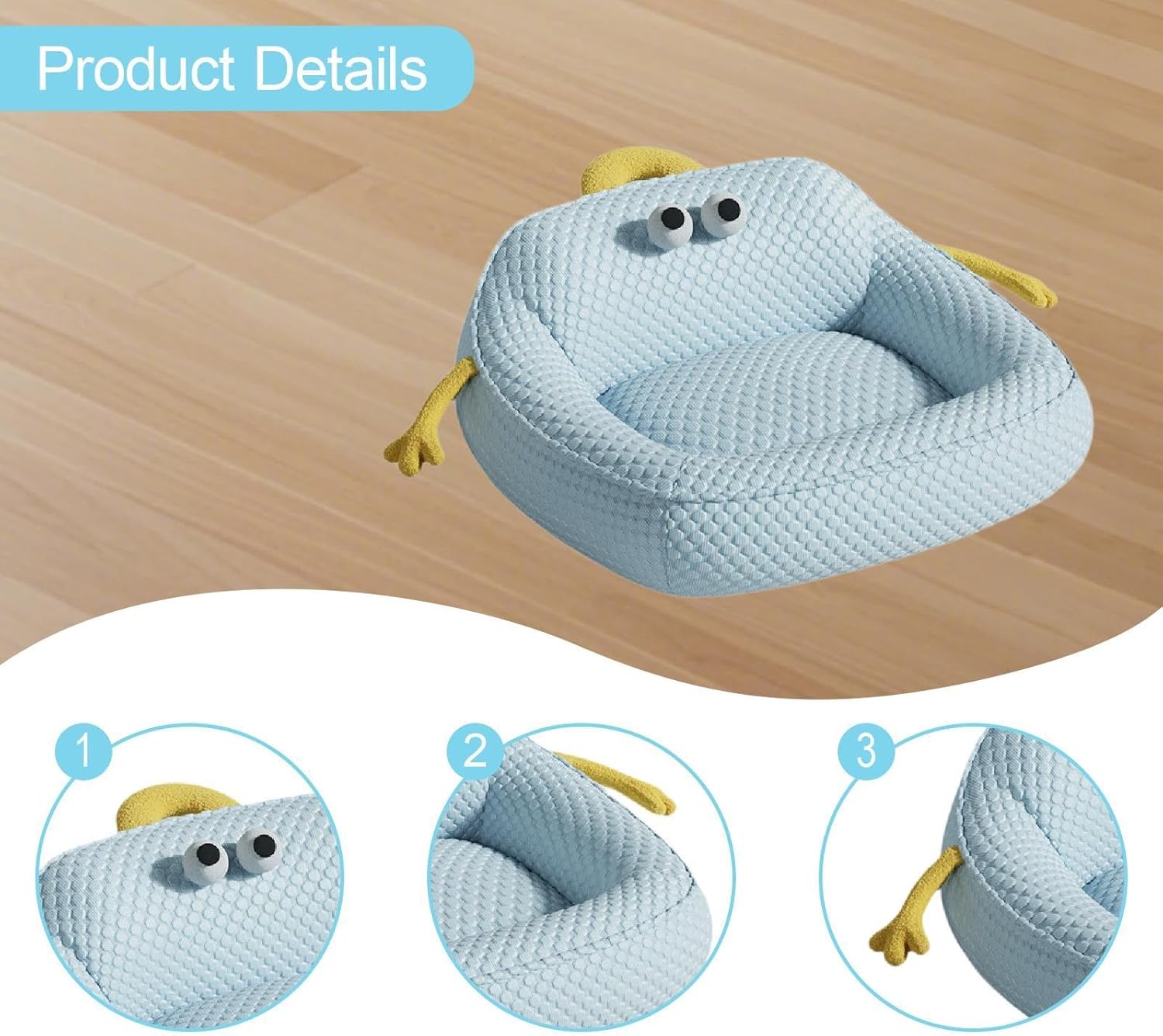 Cat Couch Bed Lounger Home Waterproof Nonslip Bottom Puppy Dog Bed Pet Sofa for Resting Small Medium Cats Dogs Kitten Playing, 55cmx45cmx27cm