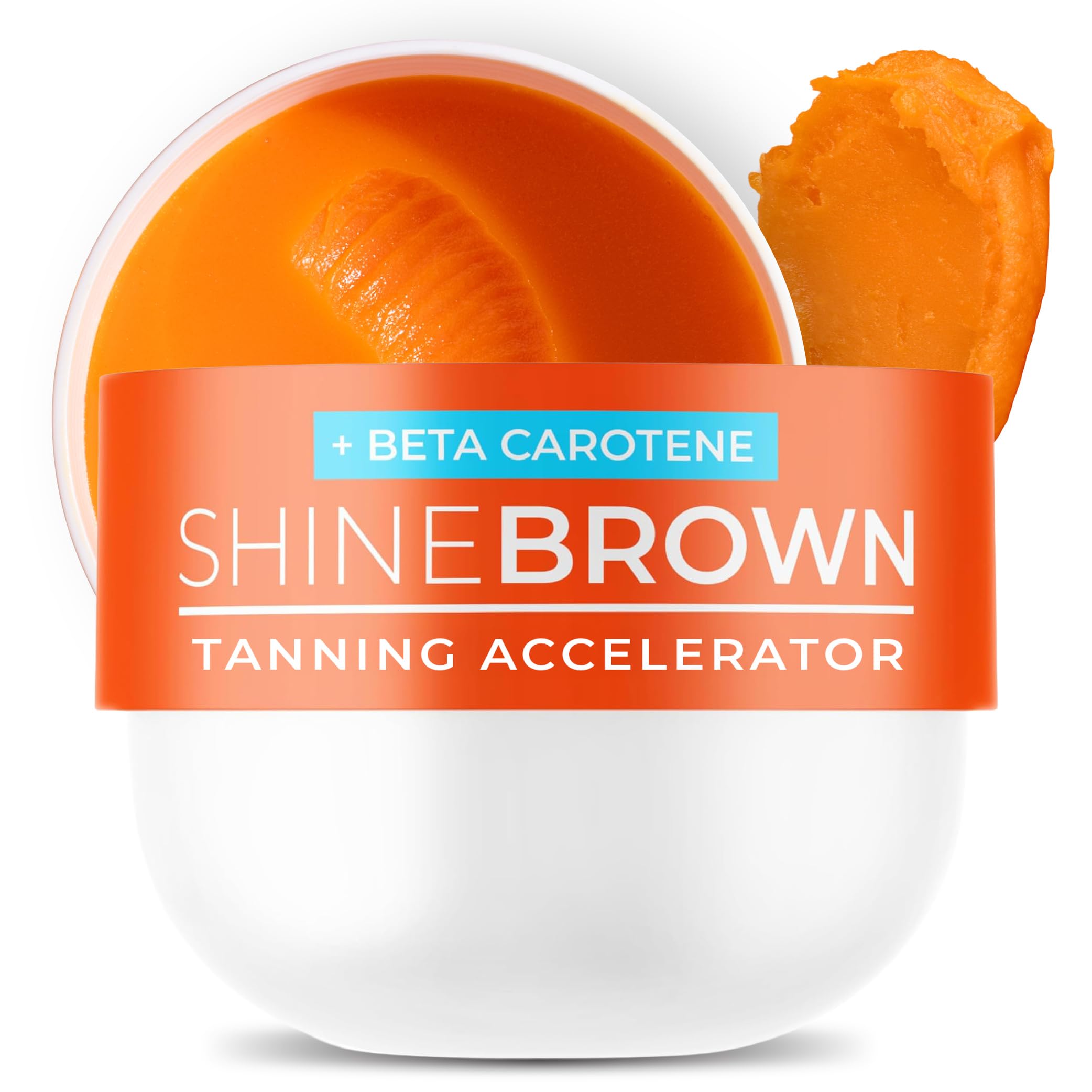 BYROKKO Shine Brown beta-karoten przyspieszacz opalania, naturalny krem do opalania, skuteczny w leżakach i słońcu na świeżym powietrzu, długotrwała formuła nawilżająca z naturalnymi olejkami, 200 ml