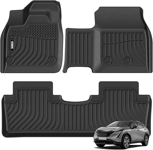 VIWIK Alfombrillas de suelo aptas para Nissan Ariya 2023 2024, protectores de suelo de TPE para todo tipo de clima, juego completo de 1 y 2 fila, disponible en Yaxa Costa Rica