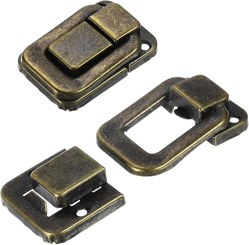 Miniatura 4 de uxcell 2 cerraduras de cierre de palanca, 1.89 x 1.26 pulgadas (largo x ancho), cierre de cerrojo de hierro para joyero, caja de herramientas de