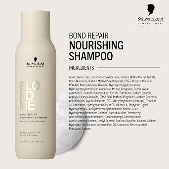 BlondMe Bond Repair Nourishing Shampoo for Blonde Hair| Adds Moisture and Softness | Strengthens, Repairs, Prevents Breakage |For Blonde, Lightened, Grey Hair
