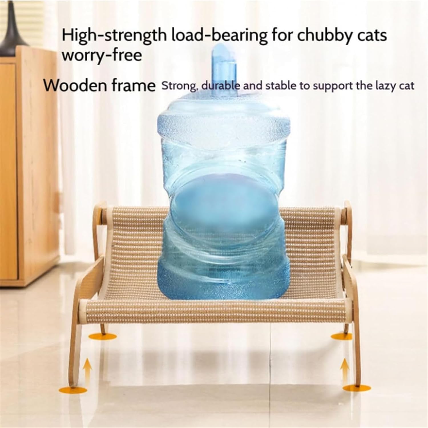 Mellowkin Cat Scratcher Couch, Mellowkin The Claw Lounge for Cats, 2-in-1 Cat Scratch Pad and Lounger for Large Cats (Style-A)